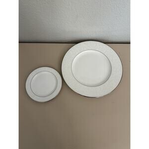 Lenox Opal Innocence Dinner Plate And Bread Plate Set Of 2